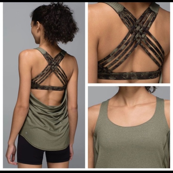 lululemon athletica Tops - Lululemon Free to be Wild Green Camo Tank